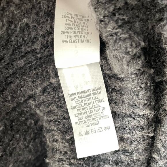 Aerie Oversized Fuzzy Sweater | Grey Distressed Look | Size Small - Picture 5 of 5